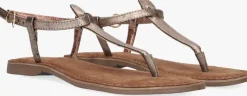 bronzen lazamani platte sandalen 75.422
