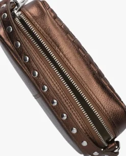 bronzen núnoo schoudertas lyra metallic