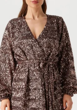 bronzen omoda atelier mini jurk x iris - ilse