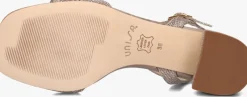 bronzen unisa sandalen met hak kirk