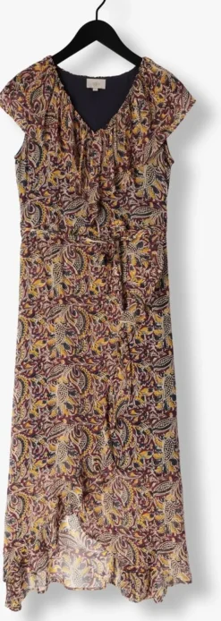 bruine aaiko midi jurk esmee oriental vis 520