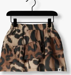 bruine alix mini minirok animal skirt