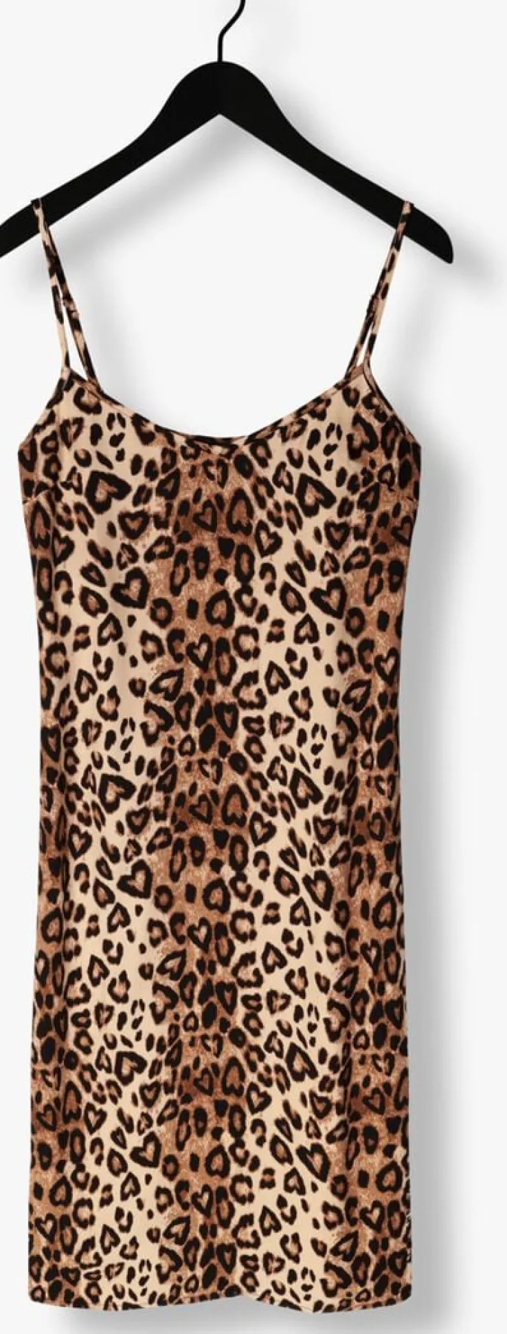 bruine alix the label midi jurk ladies woven twill leopard camisol dress