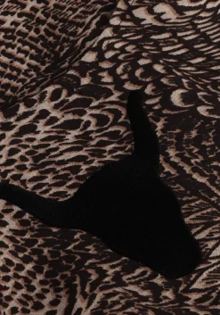 bruine alix the label mini jurk animal fether wrap dress