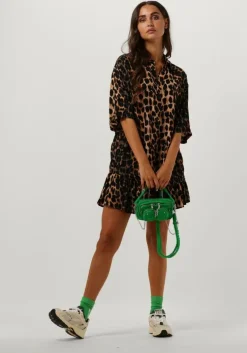 bruine alix the label minirok ladies woven animal wrap skirt