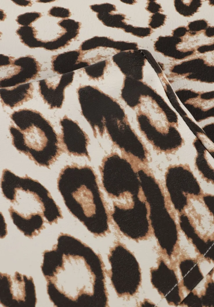 bruine alix the label minirok ladies woven leopard faux leather skirt