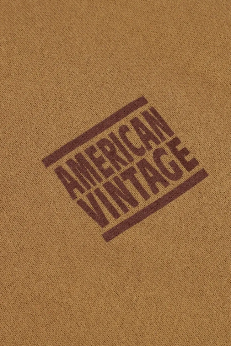 bruine american vintage t-shirt ykobow