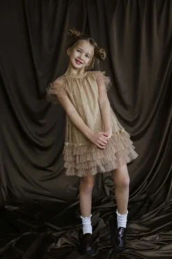 bruine ammehoela mini jurk nova