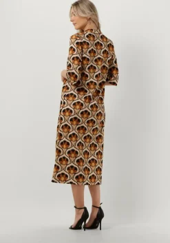bruine ana alcazar midi jurk 049561-3336