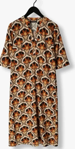 bruine ana alcazar midi jurk 049561-3336