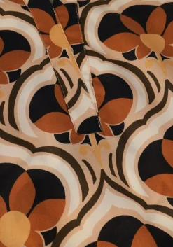 bruine ana alcazar midi jurk 049561-3336