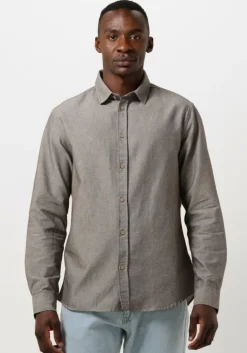 bruine anerkjendt casual overhemd aklouis l/s linen shirt