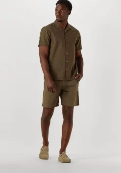 bruine anerkjendt korte broek aklt james cot/linen ela shorts