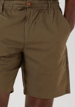 bruine anerkjendt korte broek aklt james cot/linen ela shorts