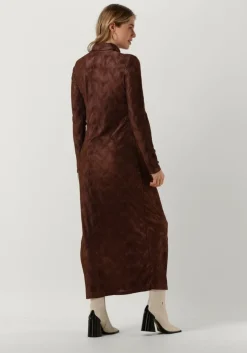 bruine another label maxi jurk alaiya dress l/s