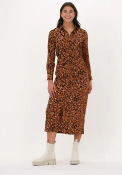 bruine another label midi jurk adeleide dress l/s