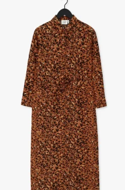 bruine another label midi jurk adeleide dress l/s