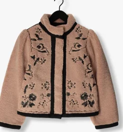 bruine antik batik teddy jas saliba jacet