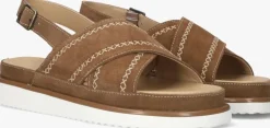 bruine ayana platte sandalen 11863