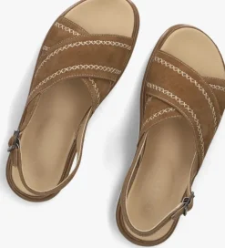 bruine ayana platte sandalen 11863