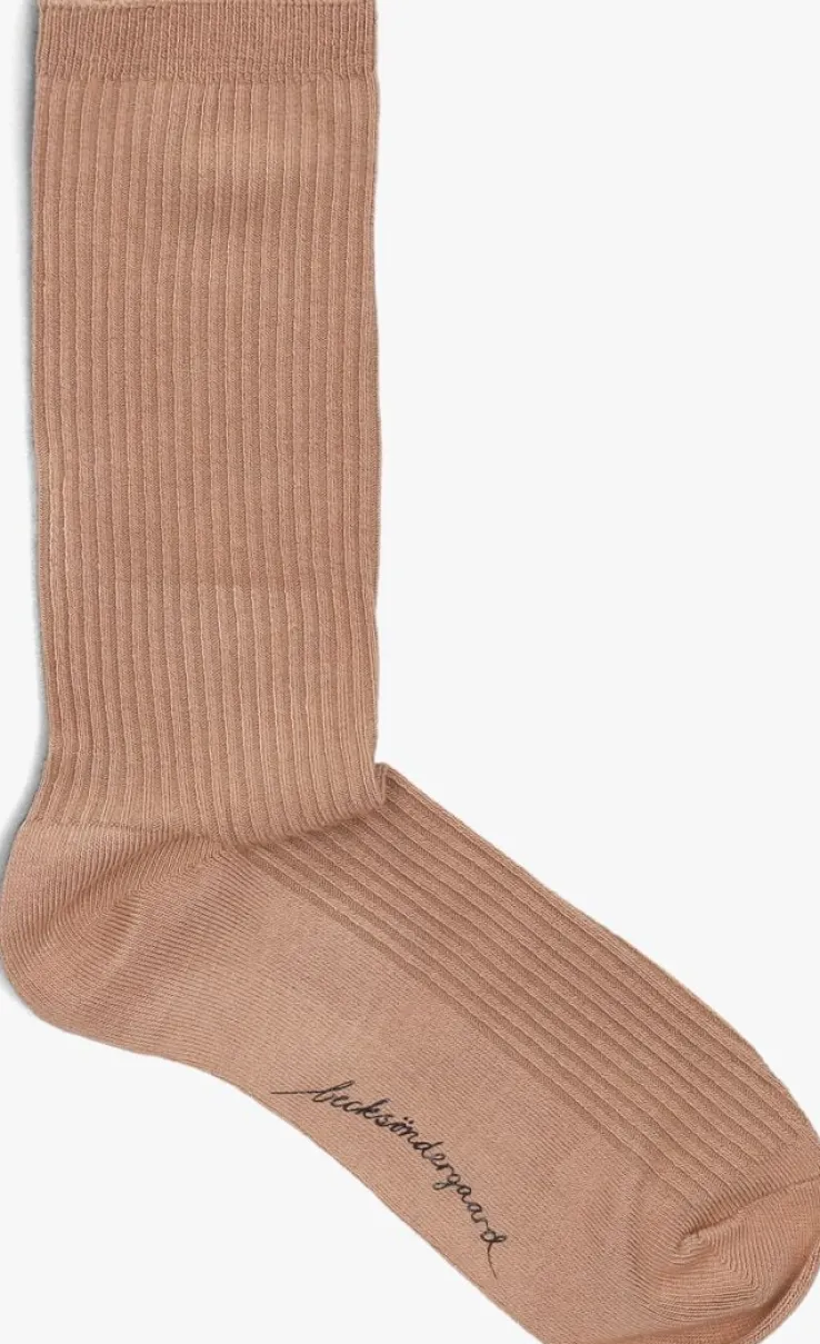 bruine becksondergaard sokken telma solid sock