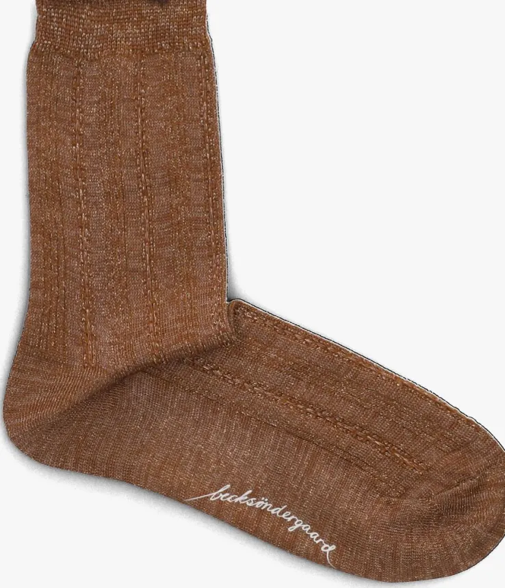 bruine becksondergaard sokken glitter drake sock
