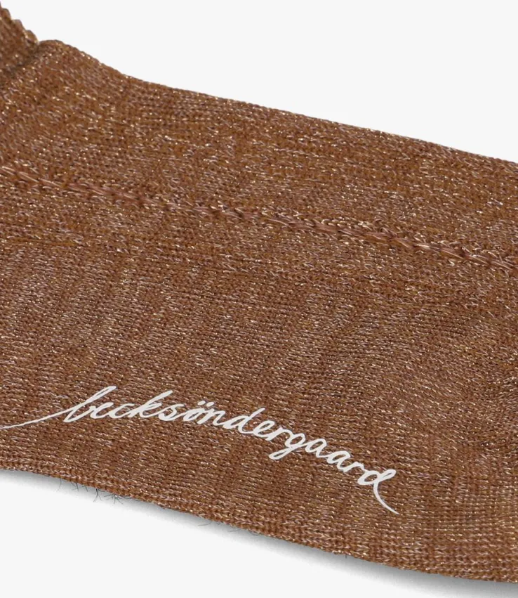 bruine becksondergaard sokken glitter drake sock