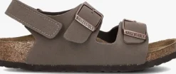 bruine birkenstock platte sandalen milano as kids