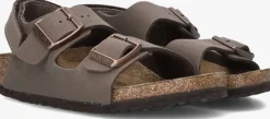 bruine birkenstock platte sandalen milano as kids