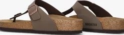 bruine birkenstock teenslippers gizeh heren