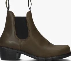 bruine blundstone chelsea boots women's heel