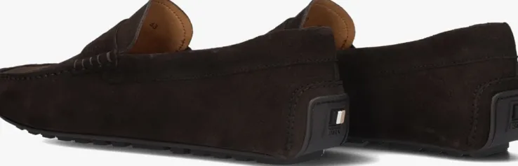 bruine boss mocassins noel