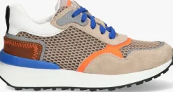 bruine braqeez lage sneakers vic vienna