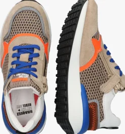 bruine braqeez lage sneakers vic vienna