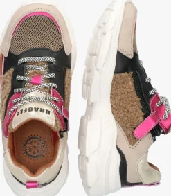 bruine braqeez lage sneakers river run