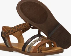 bruine bullboxer platte sandalen alm003f1s