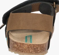 bruine bunniesjr platte sandalen ben beach