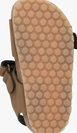 bruine bunniesjr platte sandalen ben beach