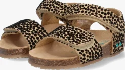 bruine bunniesjr platte sandalen bimi beach