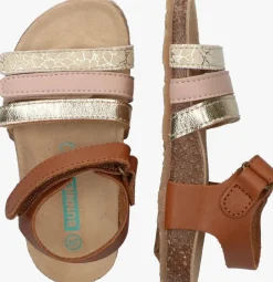 bruine bunniesjr platte sandalen babs beach