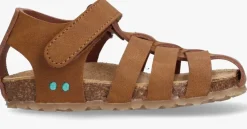 bruine bunniesjr platte sandalen bor beach