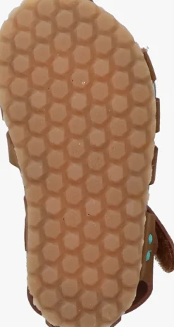 bruine bunniesjr platte sandalen bor beach