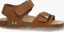 bruine bunniesjr platte sandalen ben beach