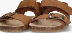bruine bunniesjr platte sandalen ben beach
