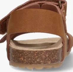 bruine bunniesjr platte sandalen ben beach