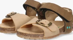 bruine bunniesjr platte sandalen briz beach