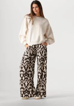 bruine by-bar wijde broek benji brown batik pants