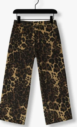 bruine call me frankie straight leg jeans leopard pants