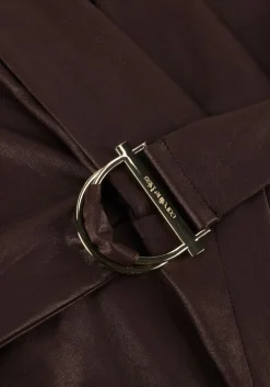 bruine caroline biss midi jurk 4164