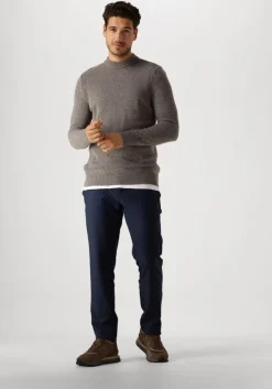 bruine cast iron trui mock neck regular fit cotton mix